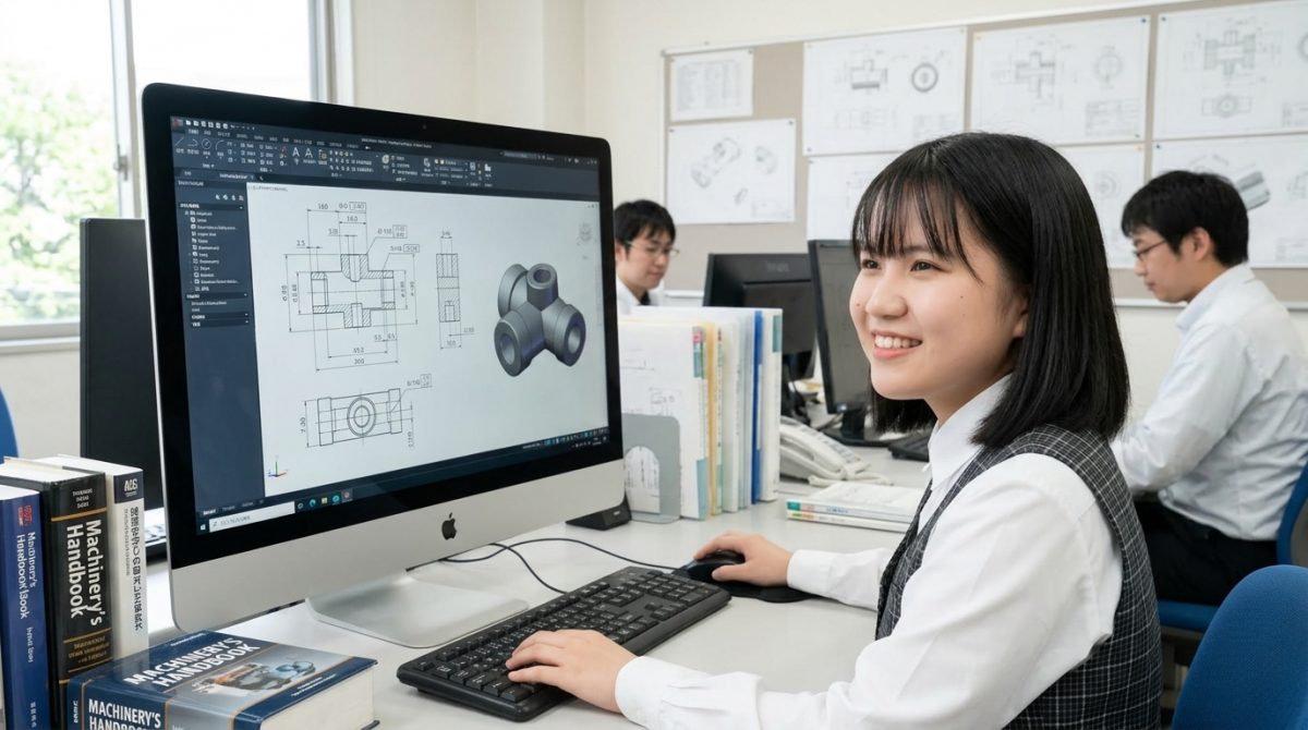 嬉しい高時給！大手製造企業にてバルブの図面作成
